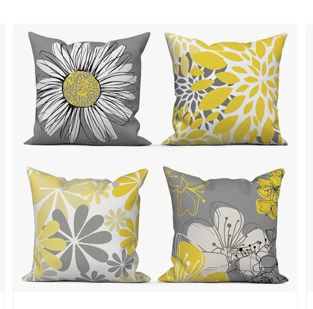 Heim24h, 2er-Set Kissenbezug Sofakissen Dekokissen mit Reißverschluss, 100 % Baumwolle