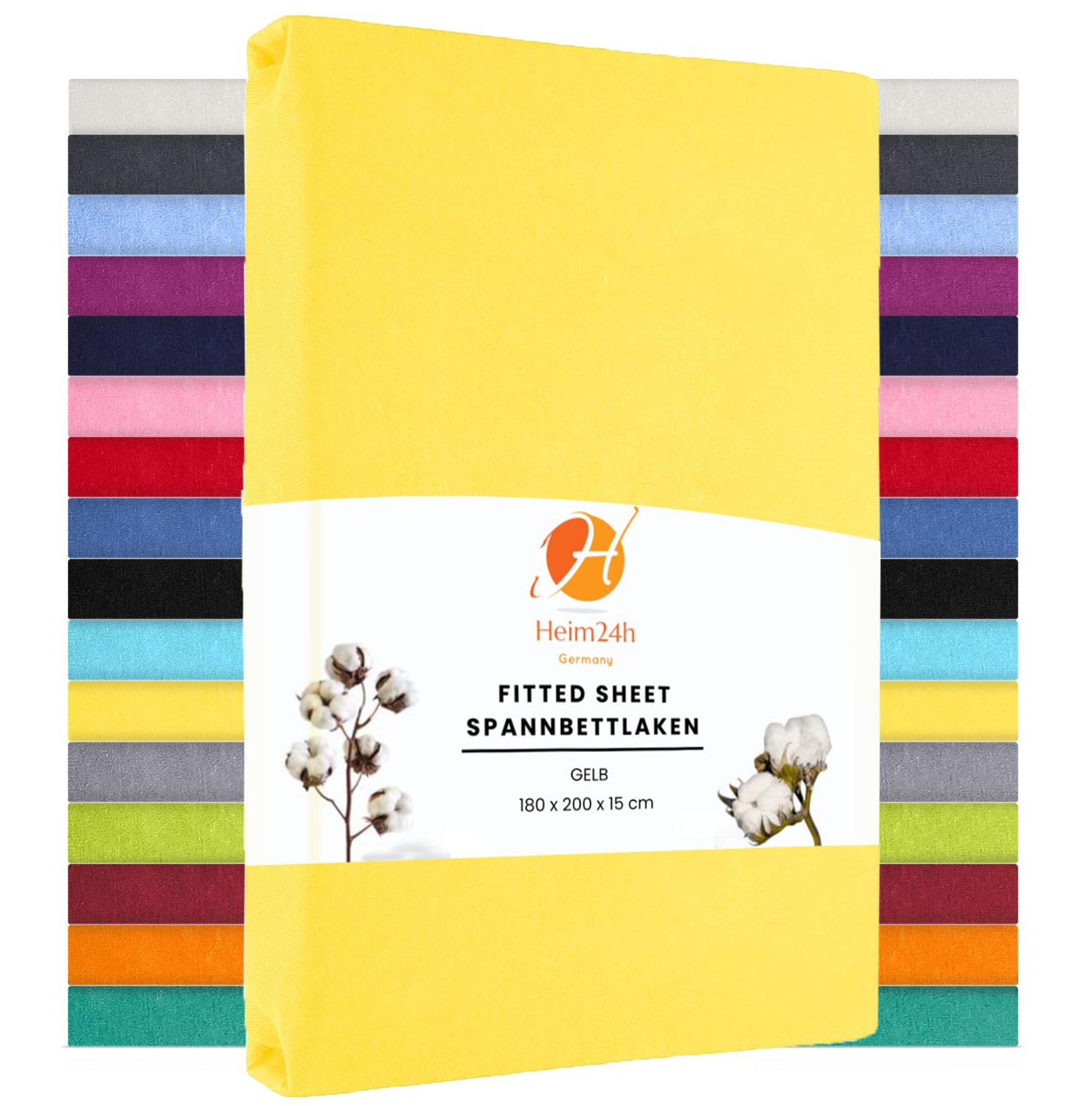 Heim24h Spannbettlaken 100% Baumwolle Bettlaken, Öko Tex Zertifiziert Jersey Spannbetttuch