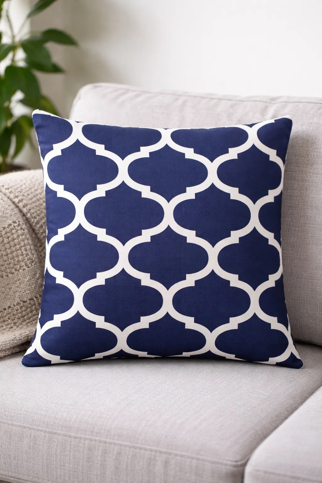 Heim24h, 2er-Set Kissenbezug Sofakissen Dekokissen mit Reißverschluss, 100 % Baumwolle