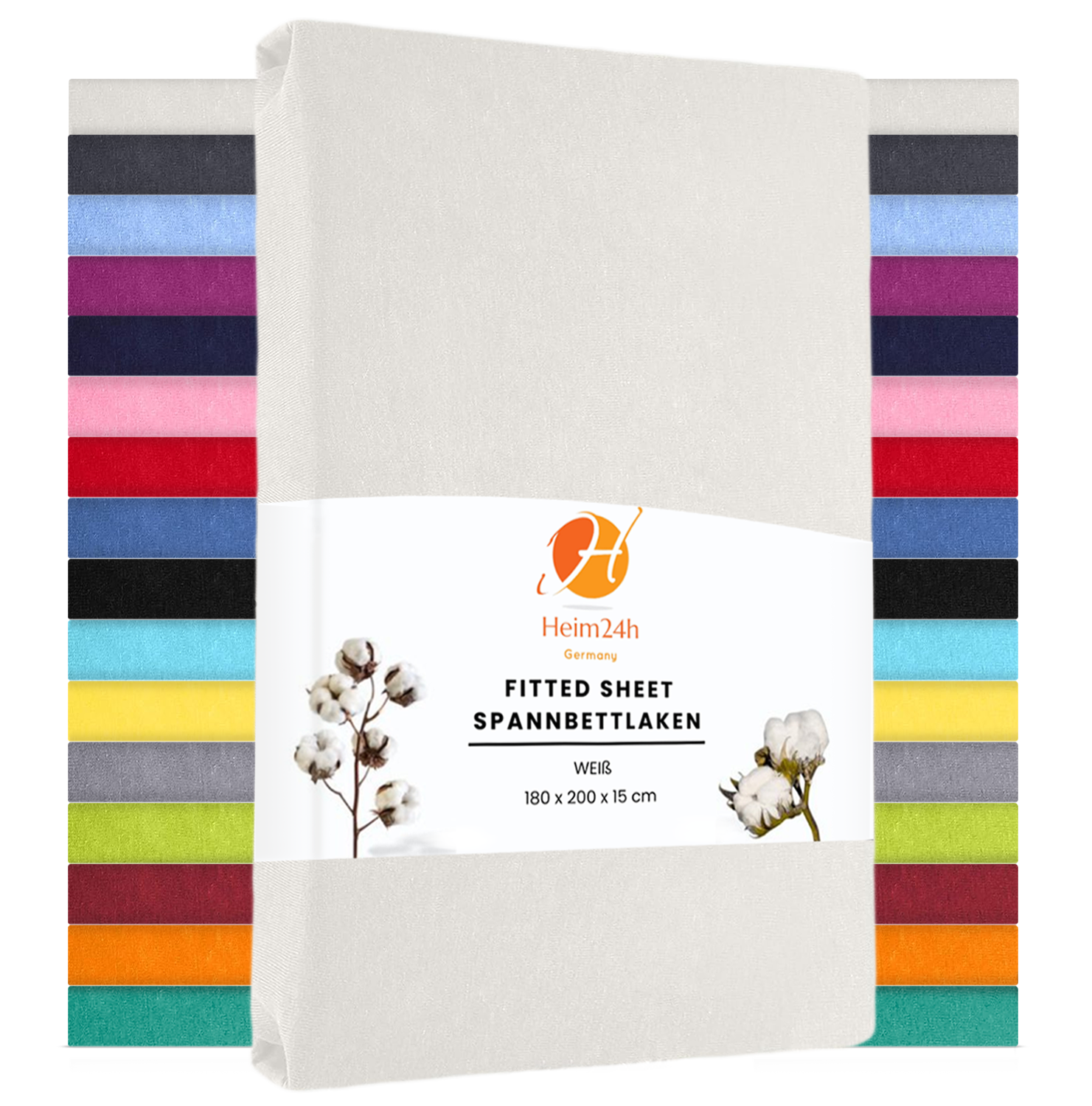 Heim24h Spannbettlaken 100% Baumwolle Bettlaken, Öko Tex Zertifiziert Jersey Spannbetttuch