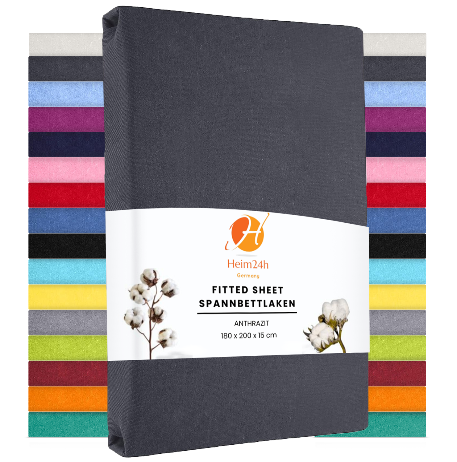 Heim24h Spannbettlaken 100% Baumwolle Bettlaken, Öko Tex Zertifiziert Jersey Spannbetttuch