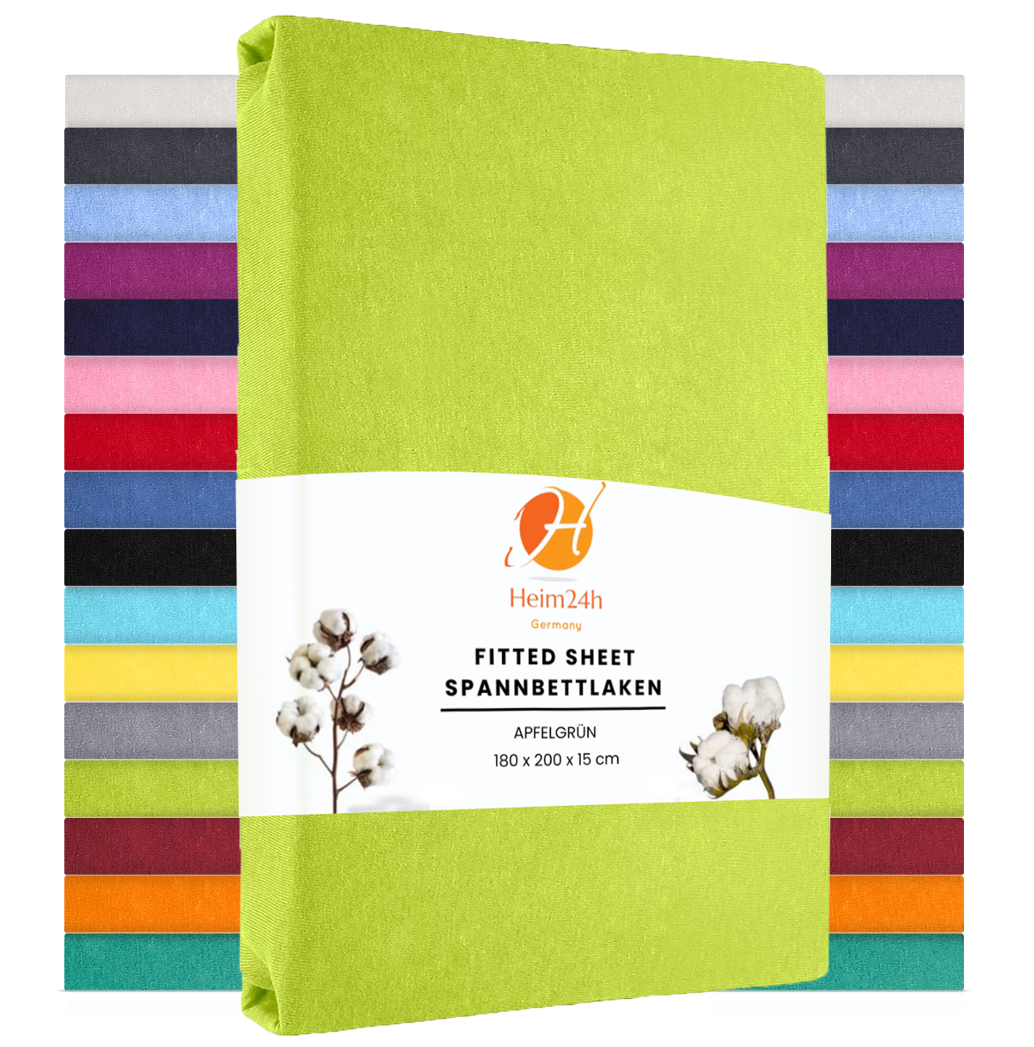 Heim24h Spannbettlaken 100% Baumwolle Bettlaken, Öko Tex Zertifiziert Jersey Spannbetttuch