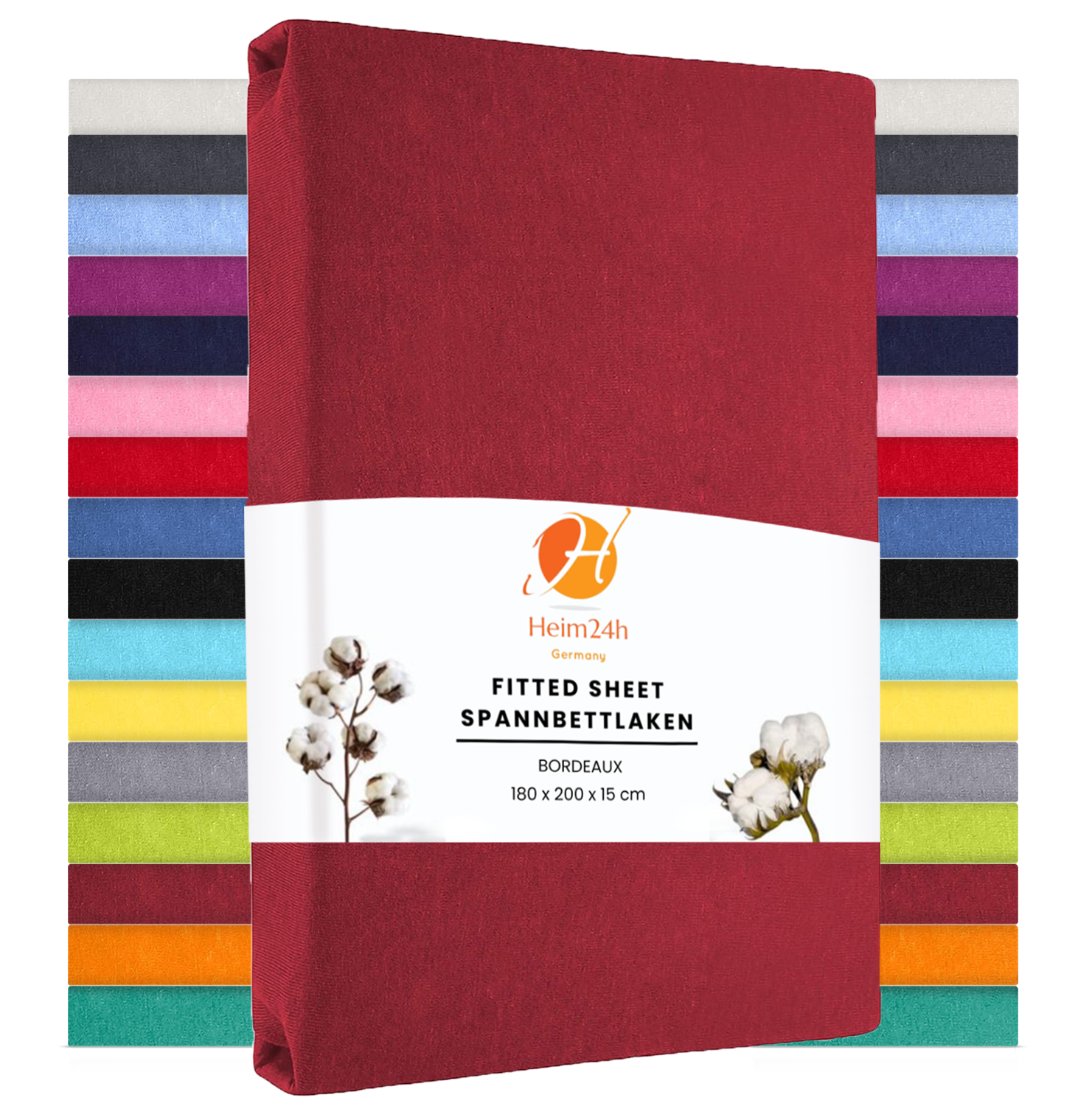 Heim24h Spannbettlaken 100% Baumwolle Bettlaken, Öko Tex Zertifiziert Jersey Spannbetttuch
