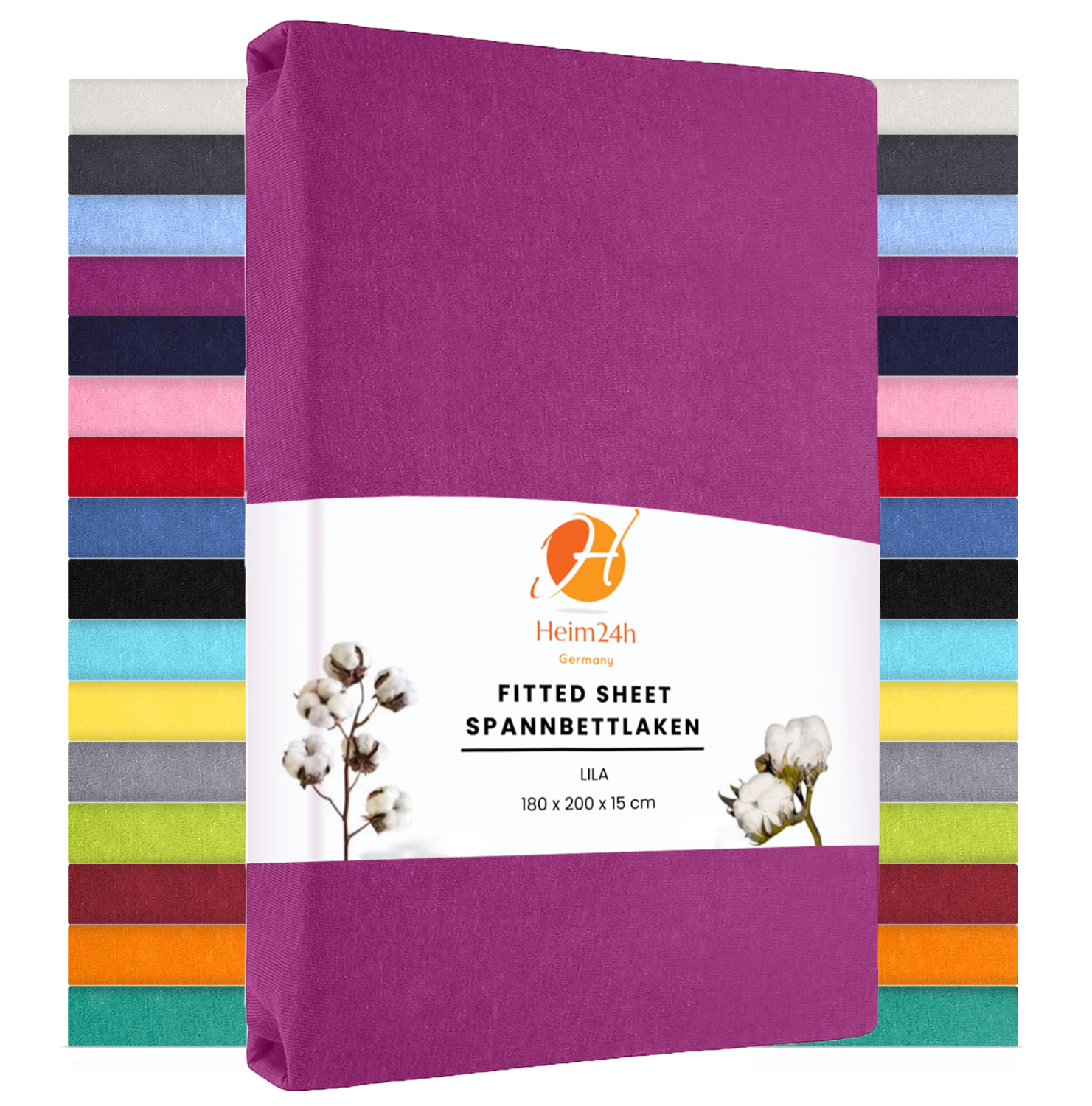 Heim24h Spannbettlaken 100% Baumwolle Bettlaken, Öko Tex Zertifiziert Jersey Spannbetttuch