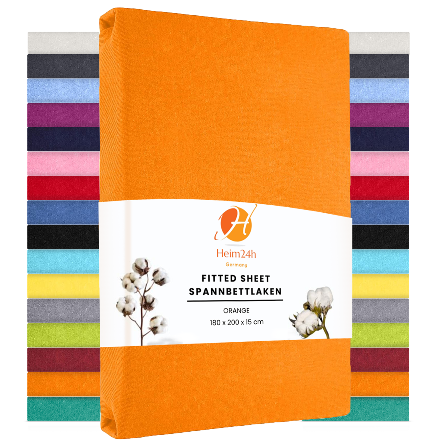 Heim24h Spannbettlaken 100% Baumwolle Bettlaken, Öko Tex Zertifiziert Jersey Spannbetttuch