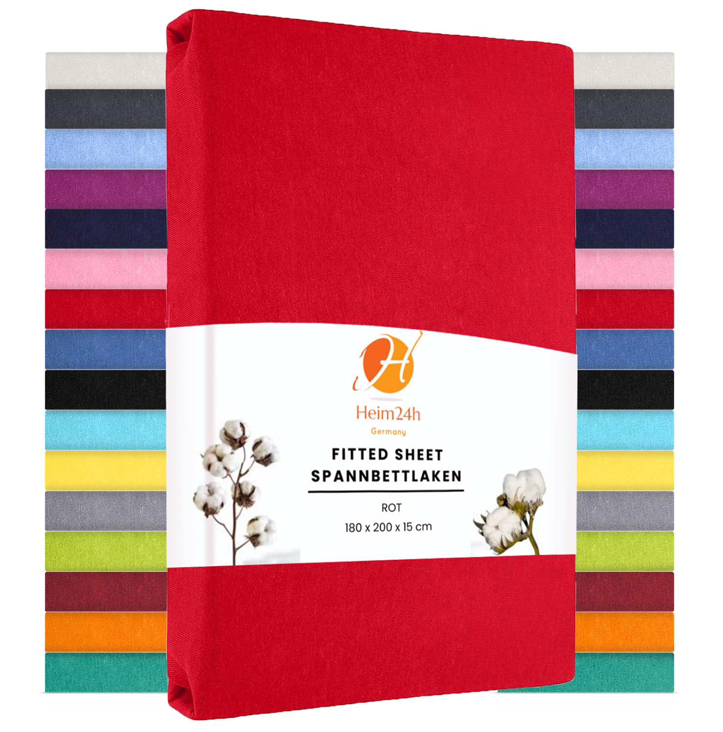 Heim24h Spannbettlaken 100% Baumwolle Bettlaken, Öko Tex Zertifiziert Jersey Spannbetttuch