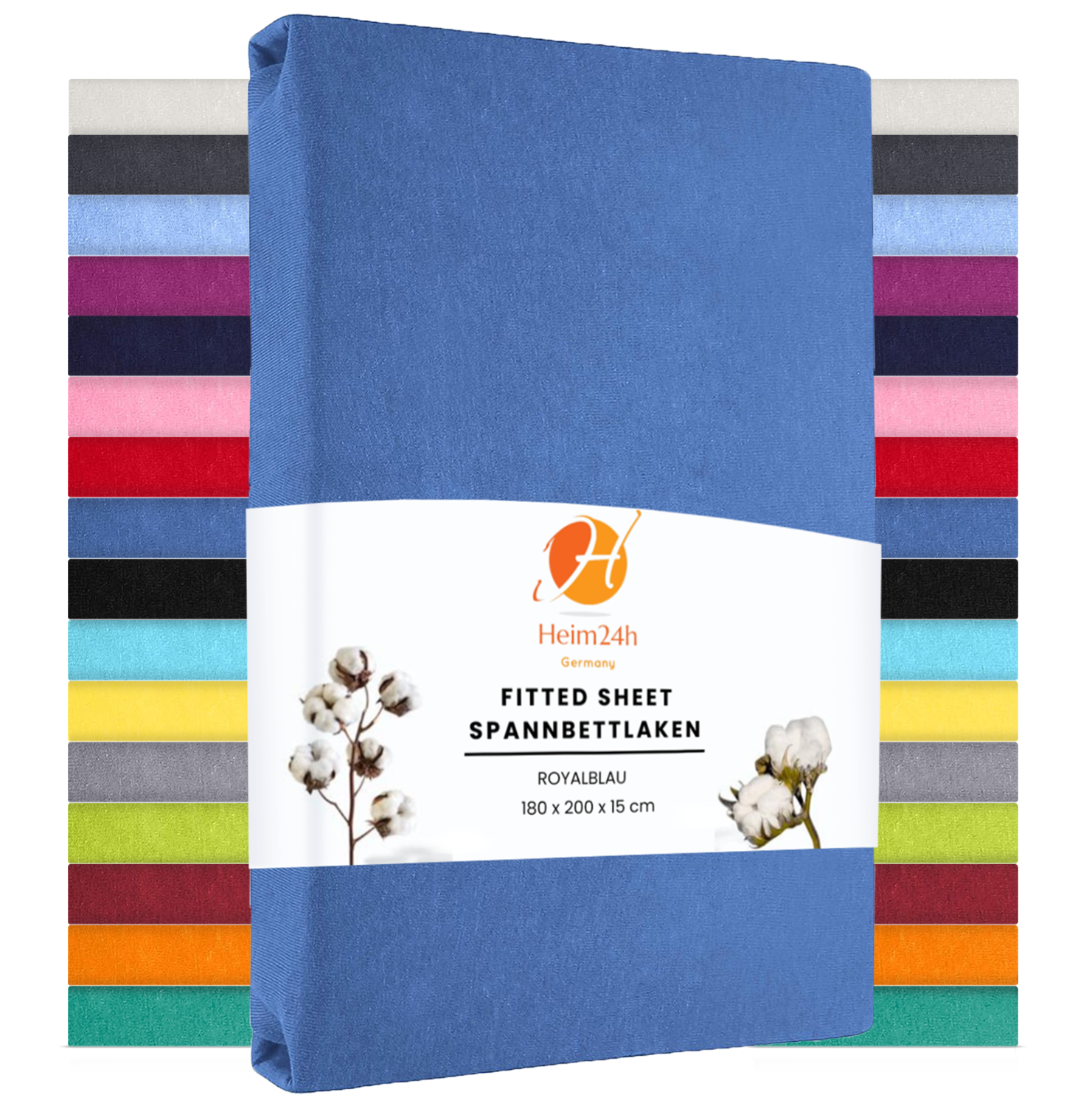 Heim24h Spannbettlaken 100% Baumwolle Bettlaken, Öko Tex Zertifiziert Jersey Spannbetttuch