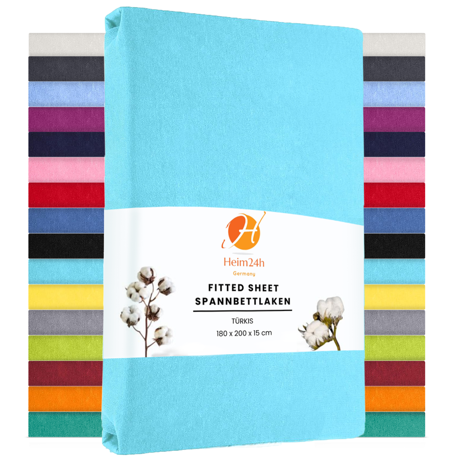 Heim24h Spannbettlaken 100% Baumwolle Bettlaken, Öko Tex Zertifiziert Jersey Spannbetttuch